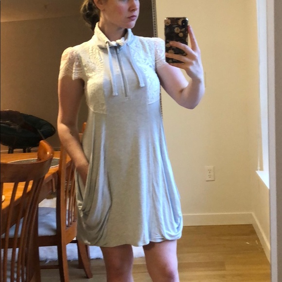 Kensie • Pretty A-Line Lace Sleeve Casual Dress - Picture 6 of 8